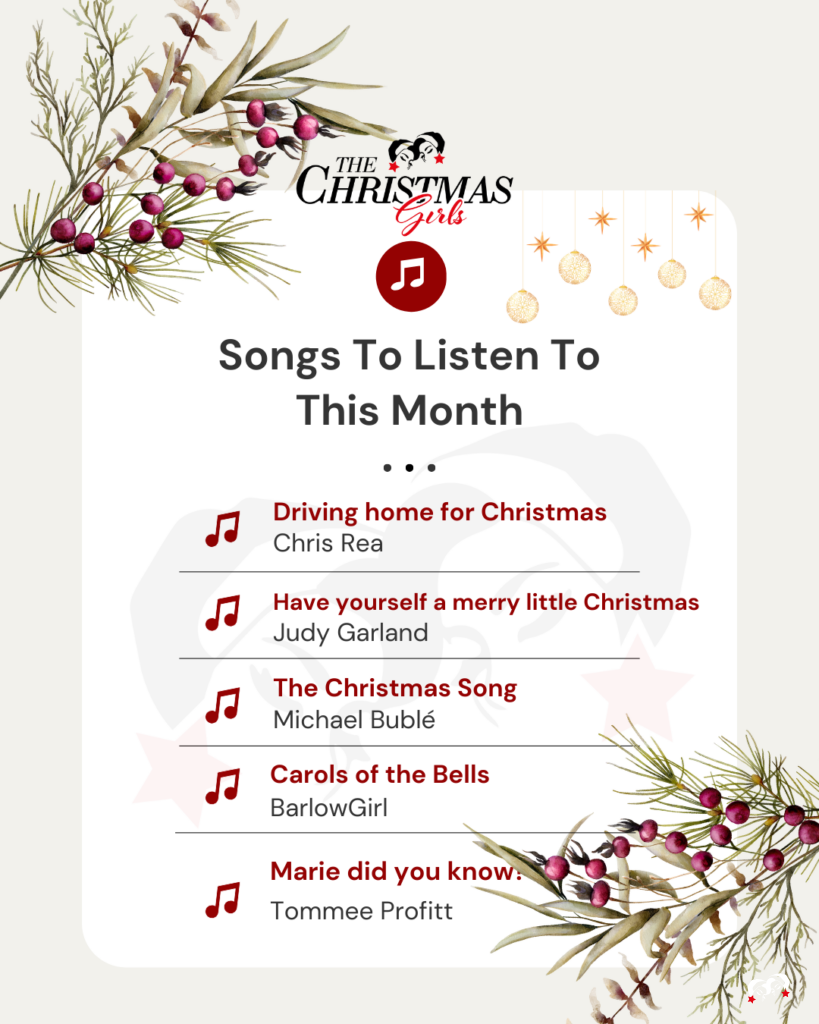 Songs to listen to in December voor The Christmas Girls
